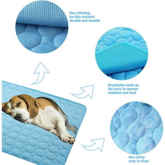 Dog Cooling Mat Large Cooling Pad Summer Pet Bed for Dogs Cats Kennel Pad - Picture 5 of 6